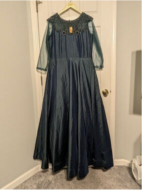 Pajami Designer Indian Anarkali Gown Size XL